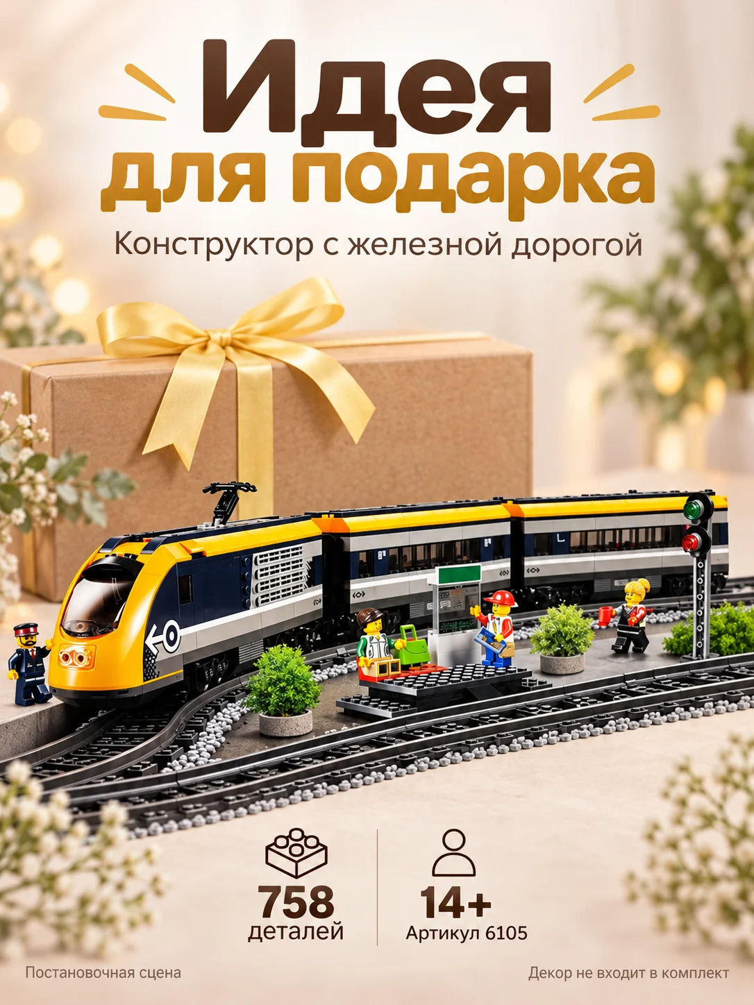 Конструктор «Пассажирский поезд с платформой» — изображение 6