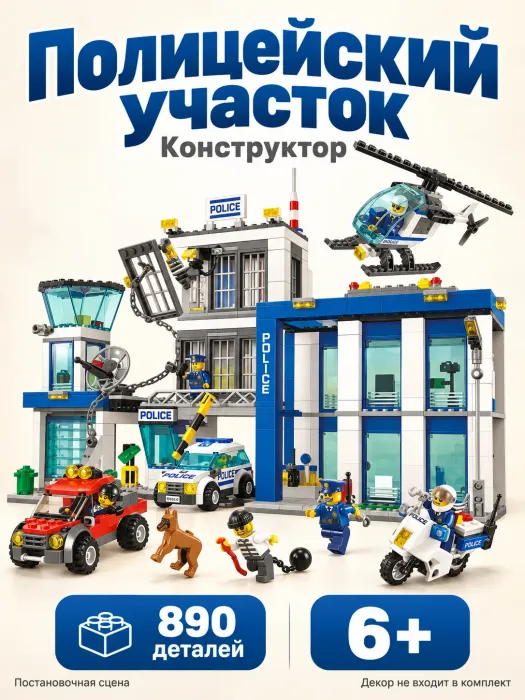 Конструктор «Полицейский участок с транспортом»